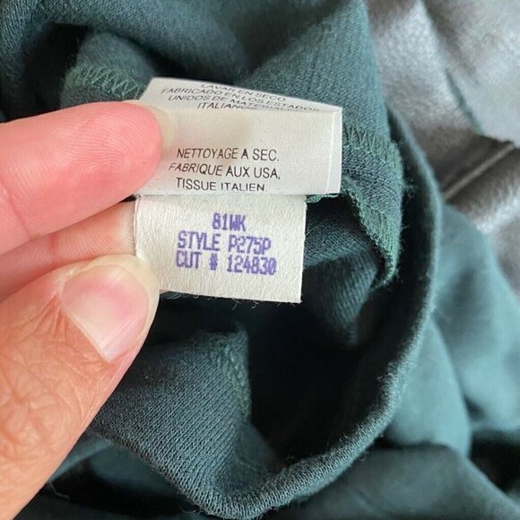 Eileen Fisher Women Straight Leg Pants Green Flat Front Elastic Waist Petite 2/4 - Picture 7 of 7